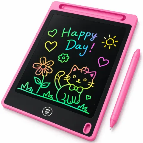 8.5 Inch LCD Writing Tablet – Colorful Digital Drawing Pad with Lock & Erase Button, Reusable Memo Board for Kids & Adults