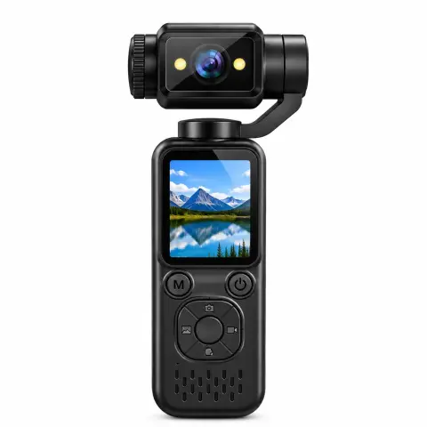 CA10 4K Sports Camera – 180° Rotating Lens, 1.33″ IPS Display, Night Vision & 1200mAh Battery