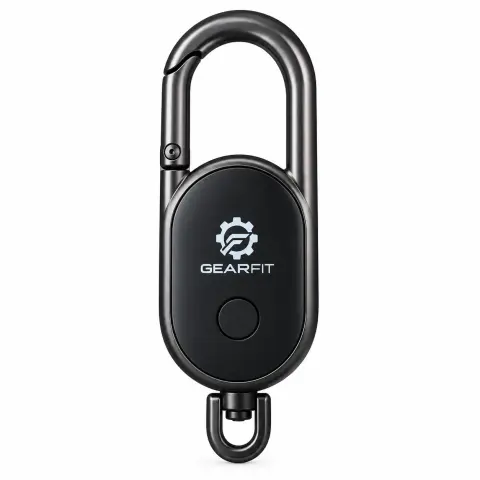 GearFit Keychain Mini-Tag Tracker – Compact Bluetooth Anti-Lost Finder with Secure Metal Carabiner Hook