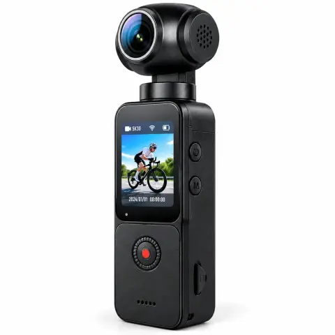 AT-Q63ER 5K Pocket Camera – 1.69″ Screen, 150° Wide-Angle Lens, Wi-Fi, EIS Anti-Shake & 256GB TF Card Support