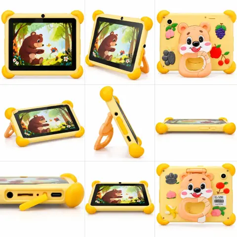 G-Vill G20 Kids Tablet 7-inch – Android 14, 128GB Storage, 3500mAh Battery, Dual Cameras & Protective Case
