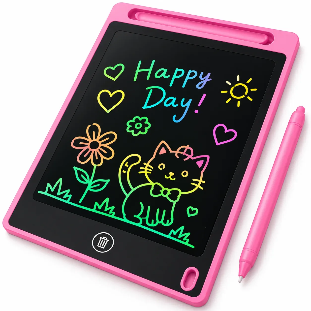 8.5 Inch LCD Writing Tablet – Colorful Digital Drawing Pad with Lock & Erase Button, Reusable Memo Board for Kids & Adults