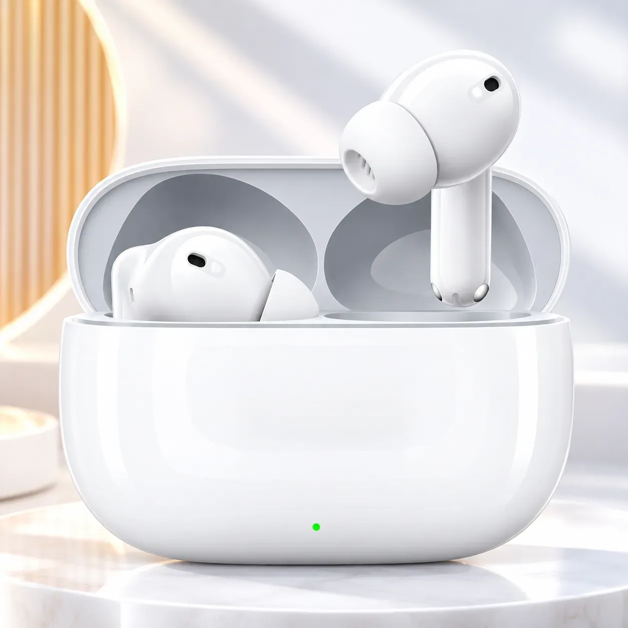 AirPods-Style Wireless Earbuds – ANC & ENC, Bluetooth 5.4, Type-C Charging Case & Up to 30 Hours Playback