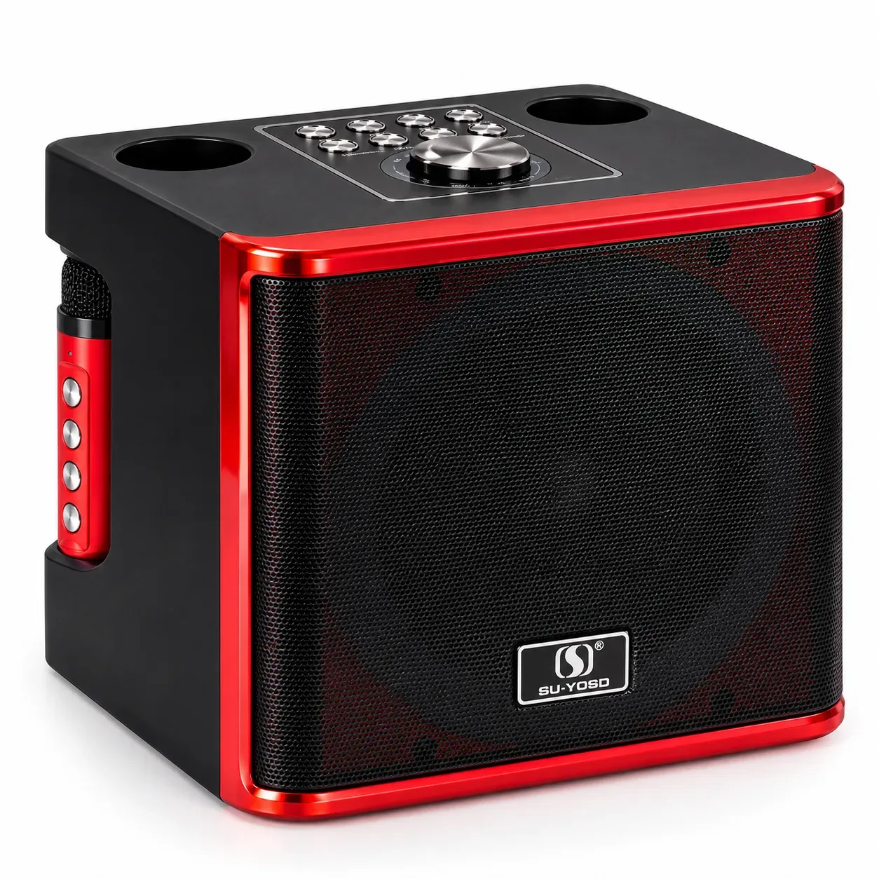 SU-YOSD YS-309 Wireless Karaoke Speaker with 2 Wireless Microphones – RGB Lights, Bluetooth, USB, TF Card & AUX