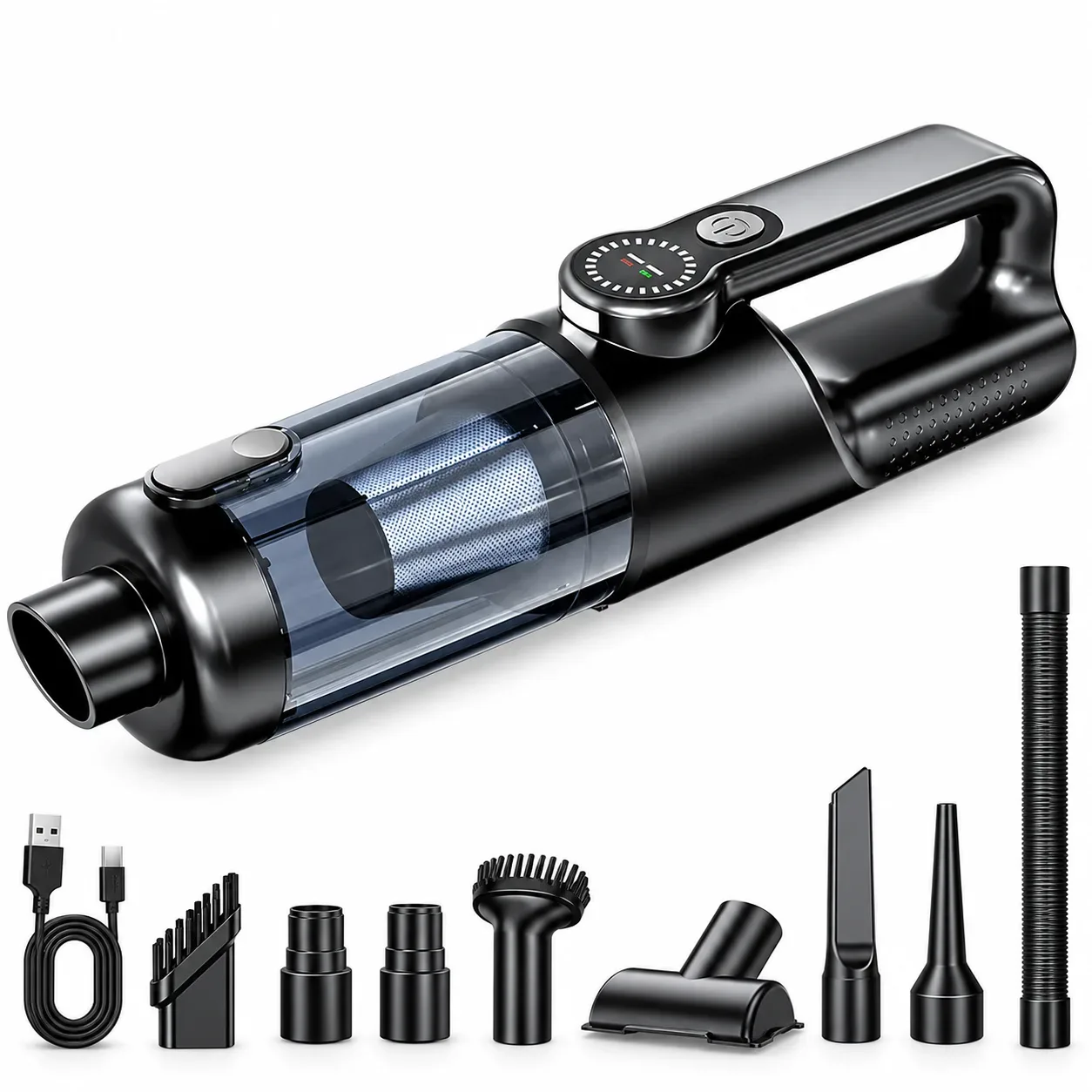 SUITU ST-126 Plus Car Vacuum Cleaner – Heavy-Duty Cordless Handheld Vacuum, Type-C Charging for Car & Home