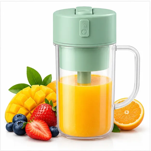 HH-808 Portable Crusher Juicer – Rechargeable Mini Blender Cup for Fruits & Vegetables, Compact Personal Juice Maker