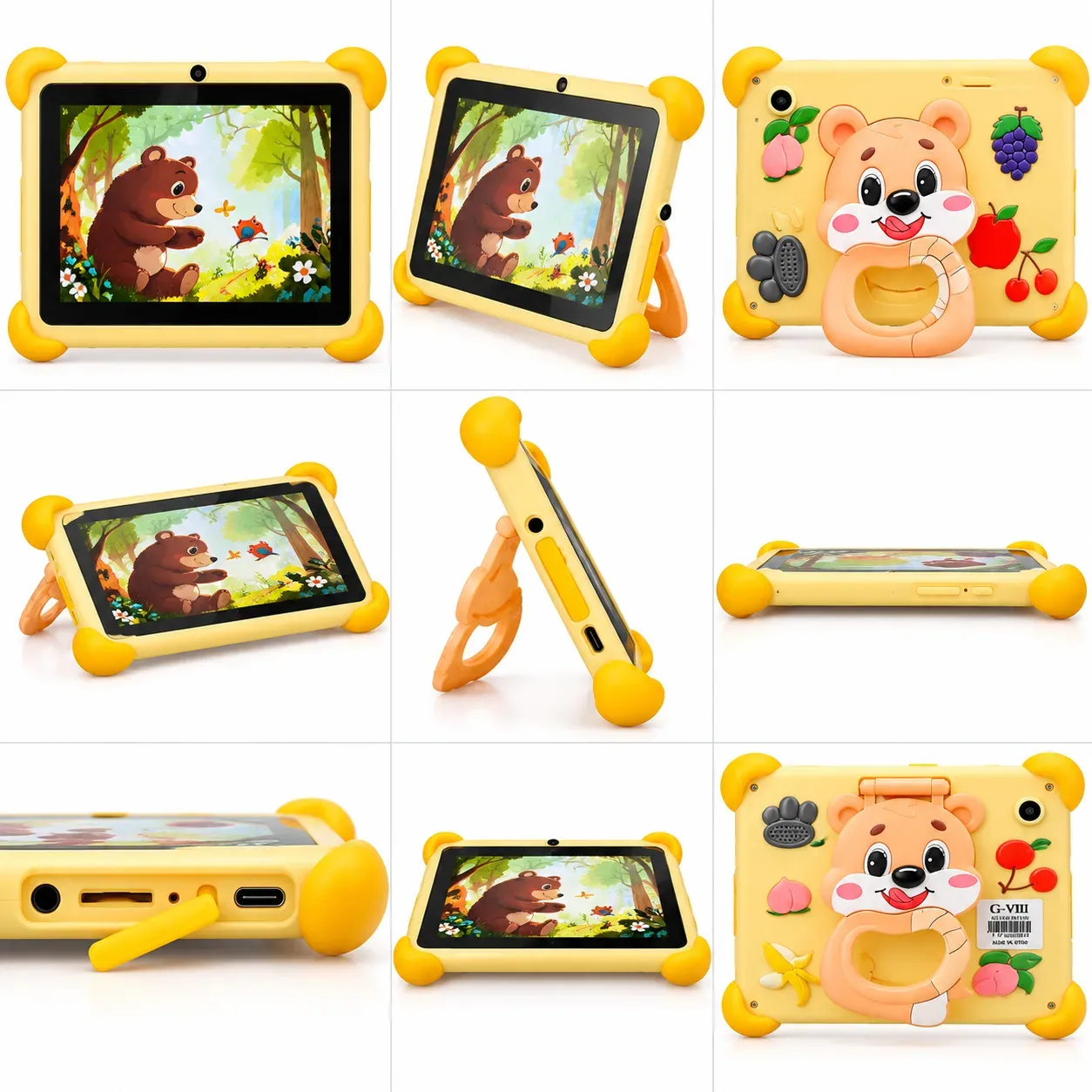 G-Vill G20 Kids Tablet 7-inch โ Android 14, 128GB Storage, 3500mAh Battery, Dual Cameras & Protective Case