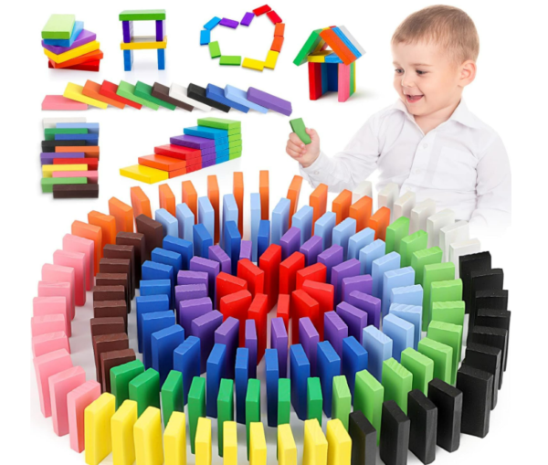 Colorful Wooden Domino Blocks