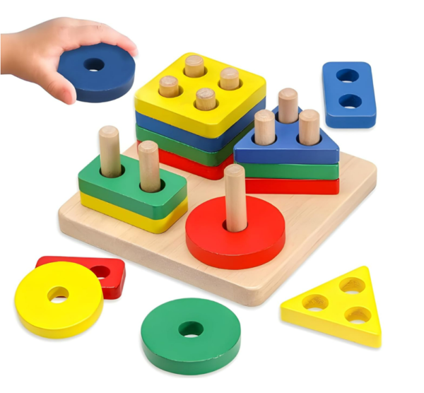 Wooden shape sorter